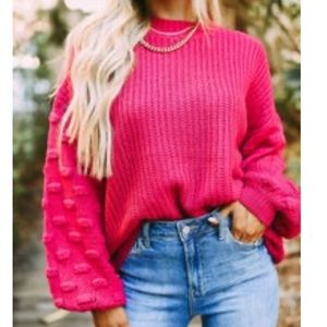 boutique pink sweater